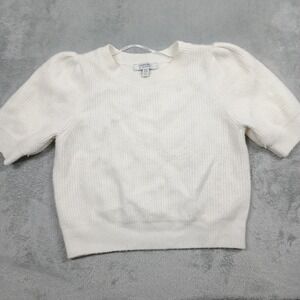 Ever New Melbourne Sweater Womens 8 White‎ Stretch Wool Alpaca Blend